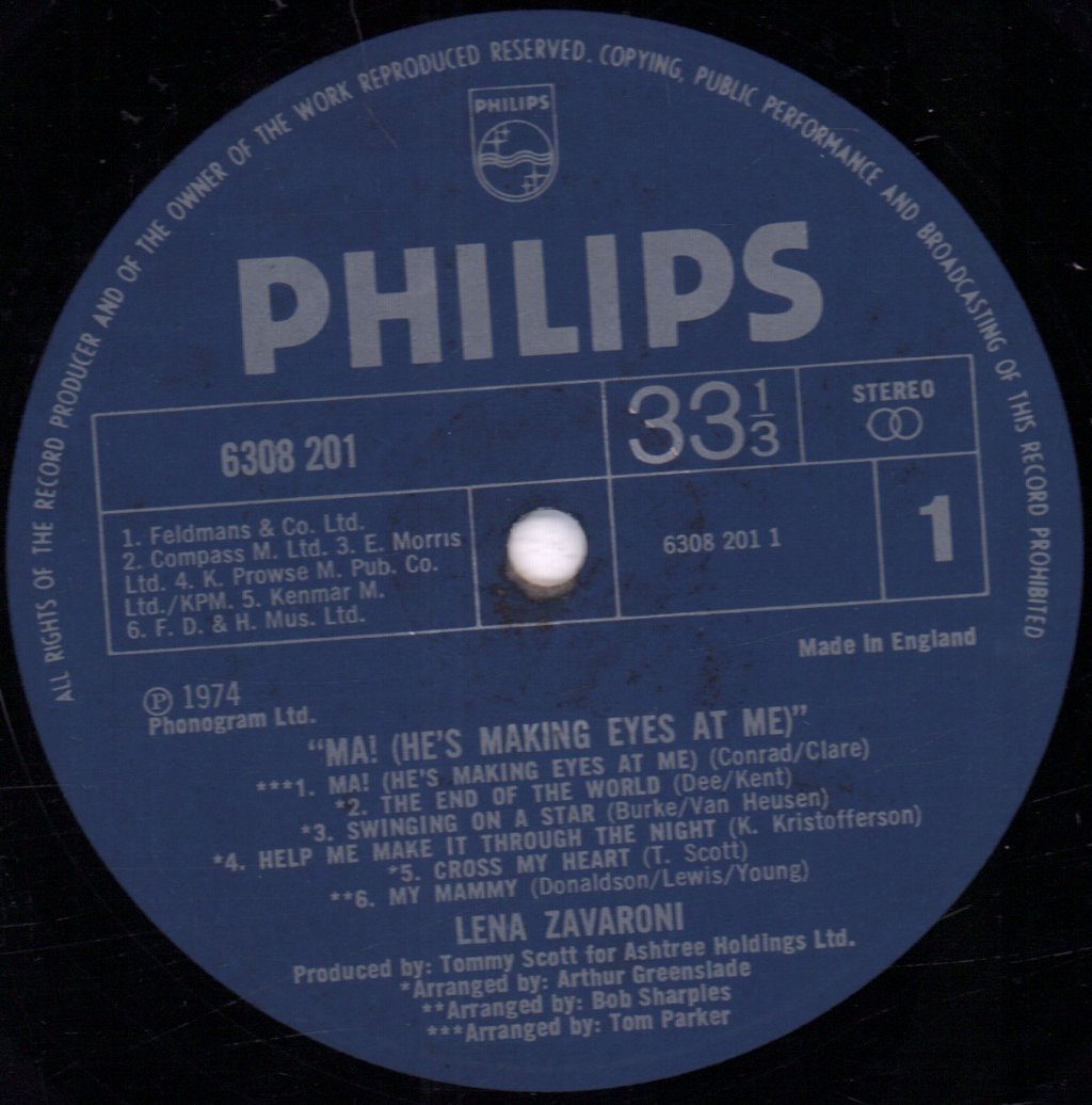 Lena Zavaroni - Ma! He's Making Eyes At Me - Lp