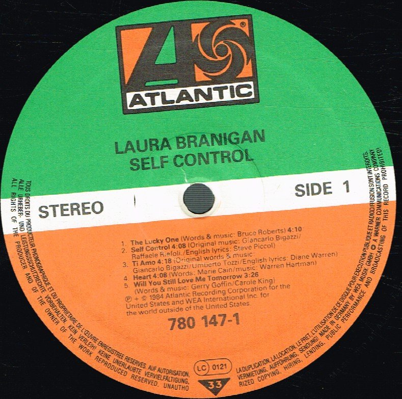 Laura Branigan - Self Control - Lp