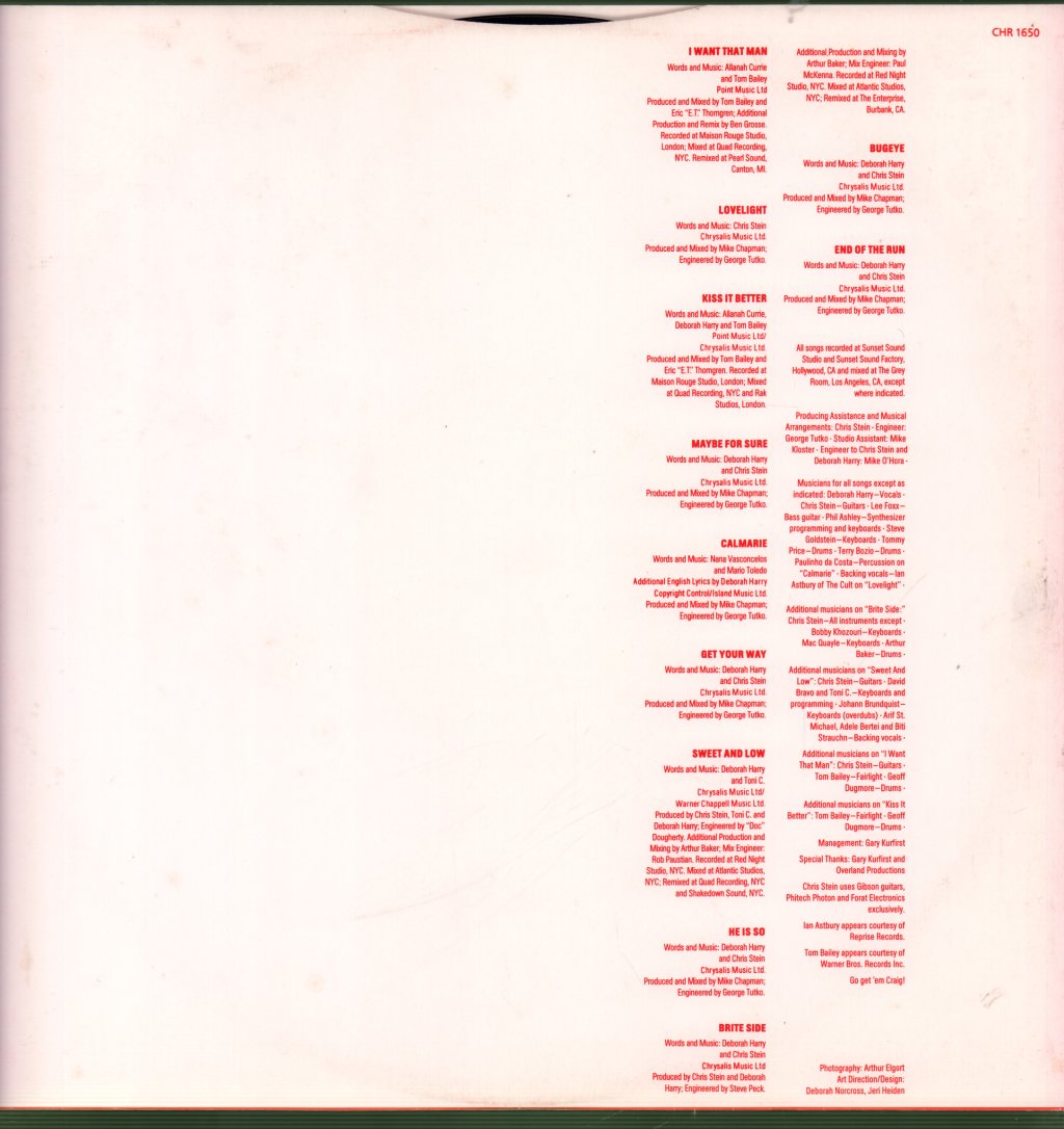 Deborah Harry - Def, Dumb & Blonde - Lp