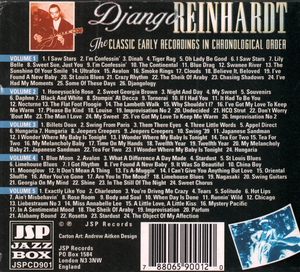Django Reinhardt - Classic Early Recordings In Chronological Order - Cd Set