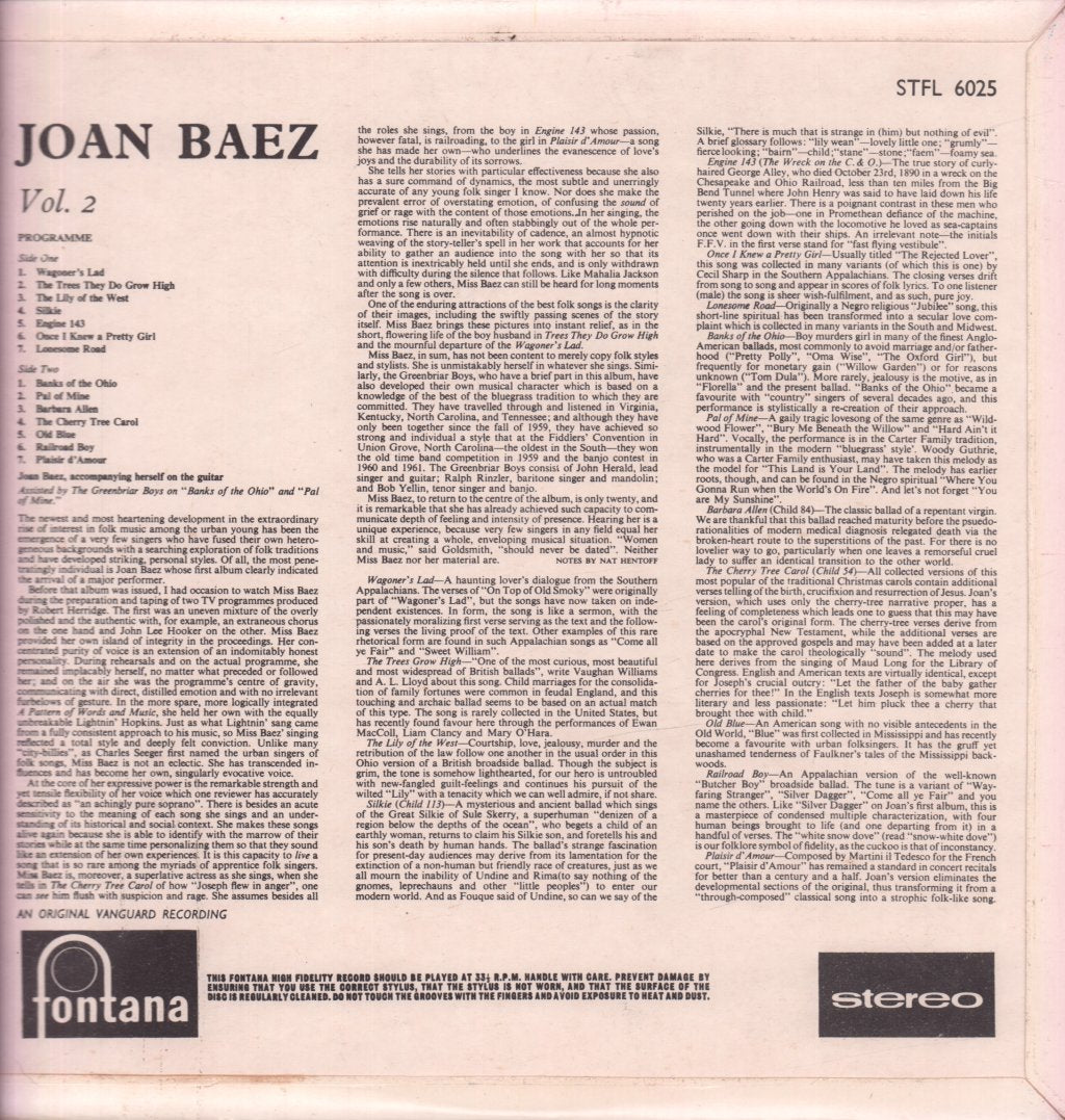 Joan Baez - Volume Two - Lp