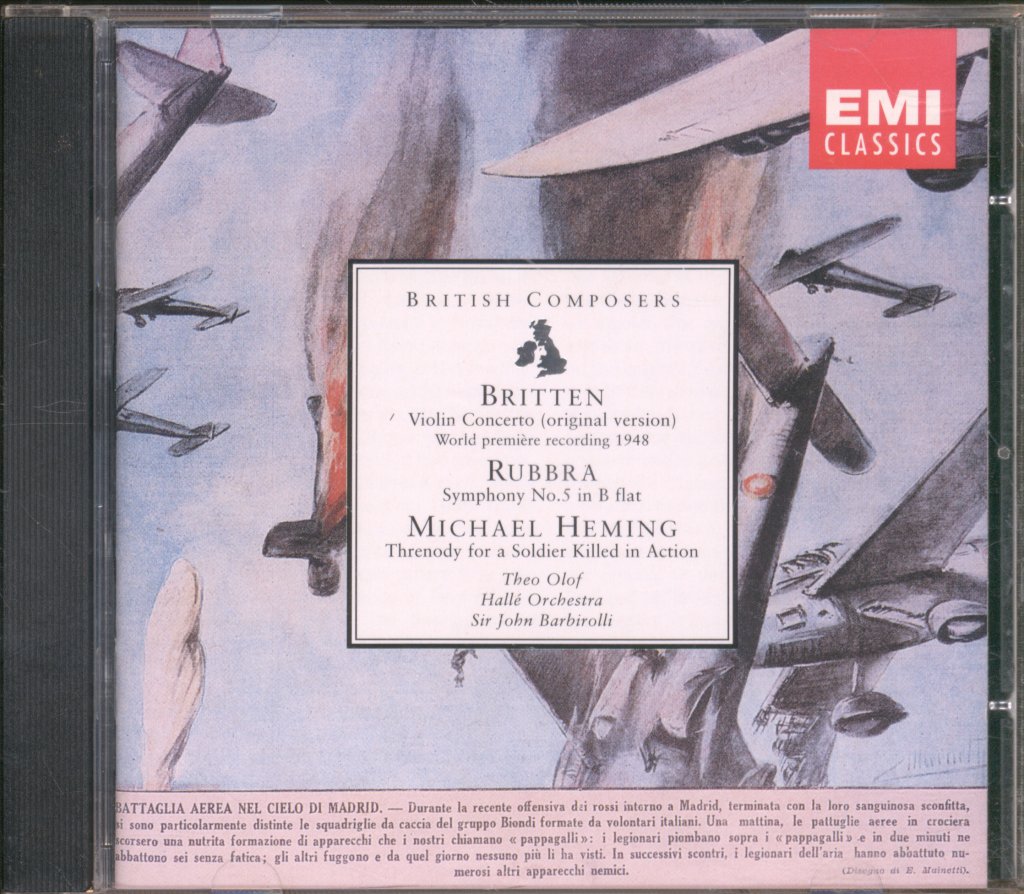 Hallé Orchestra, Sir John Barbirolli - Britten and Rubbra - Cd