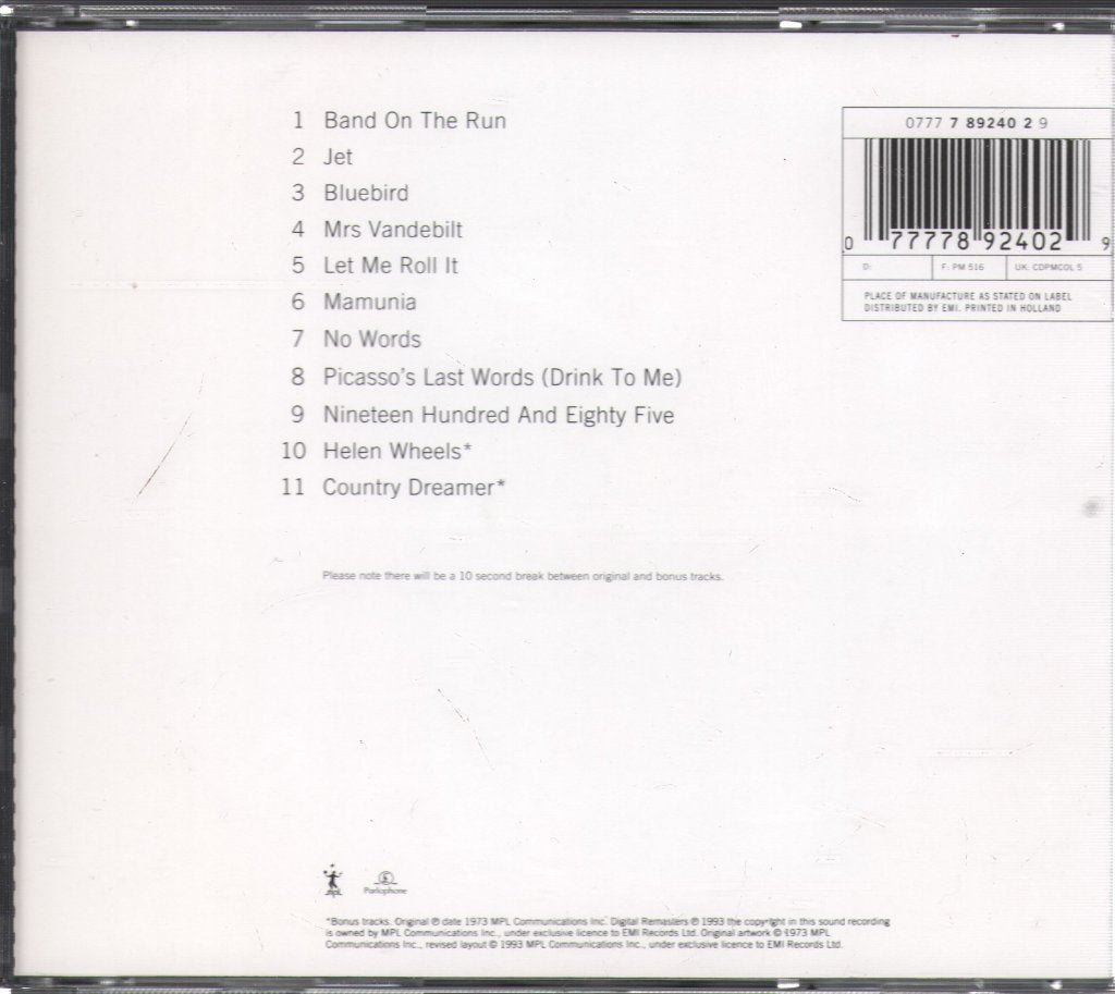 Wings - Band On The Run - Cd