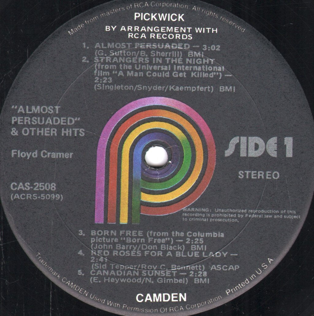 Floyd Cramer - Almost Persuaded And Other Hits - Lp