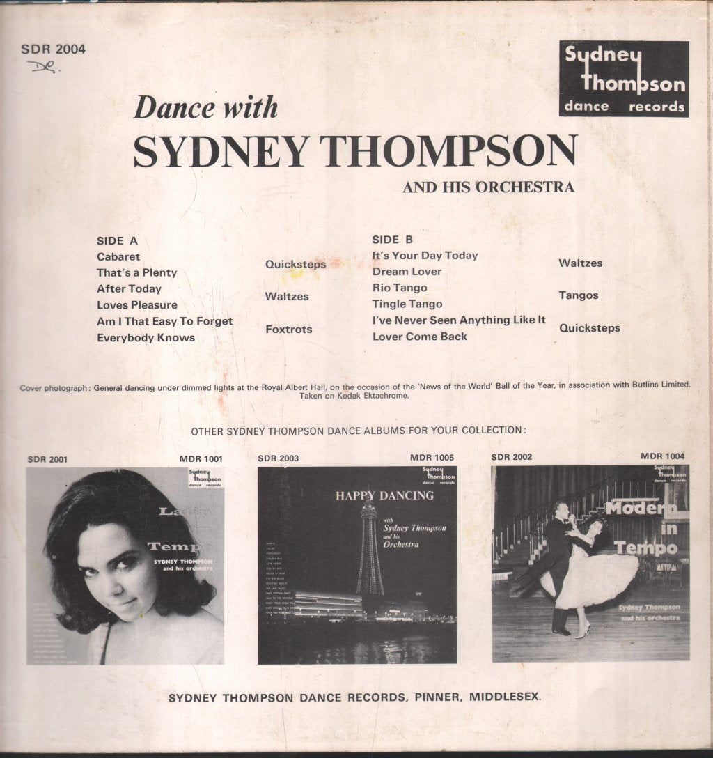 Sydney Thompson And His Orchestra - Dance With Sydney Thompson - Lp