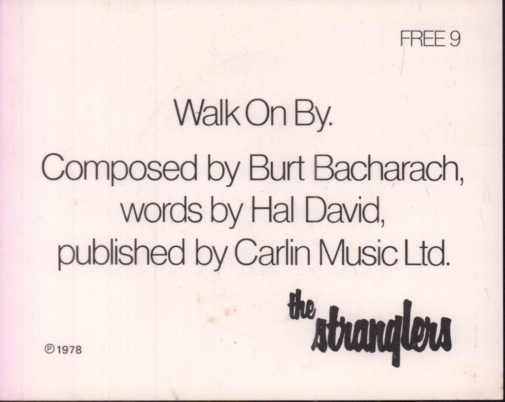 Stranglers - Walk On By - 7 Inch
