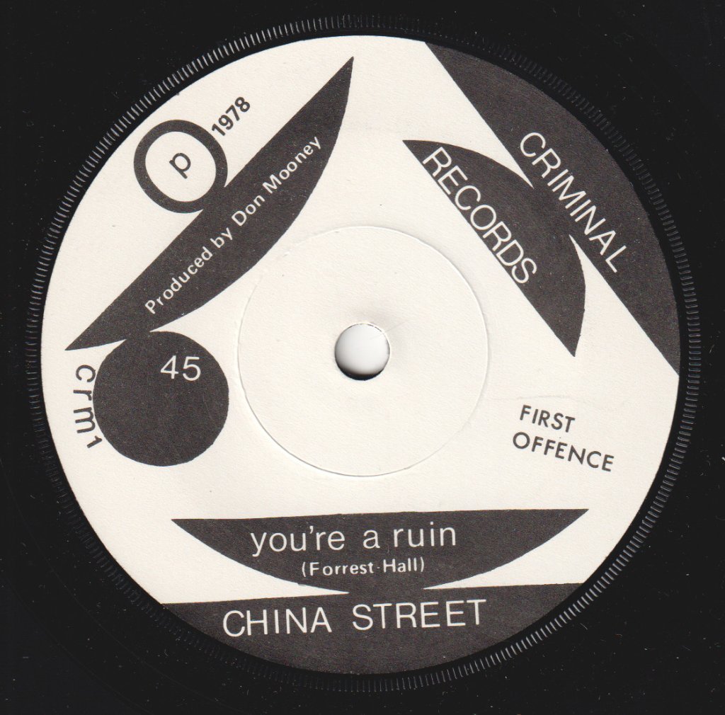 China Street - You're A Ruin - 7 Inch