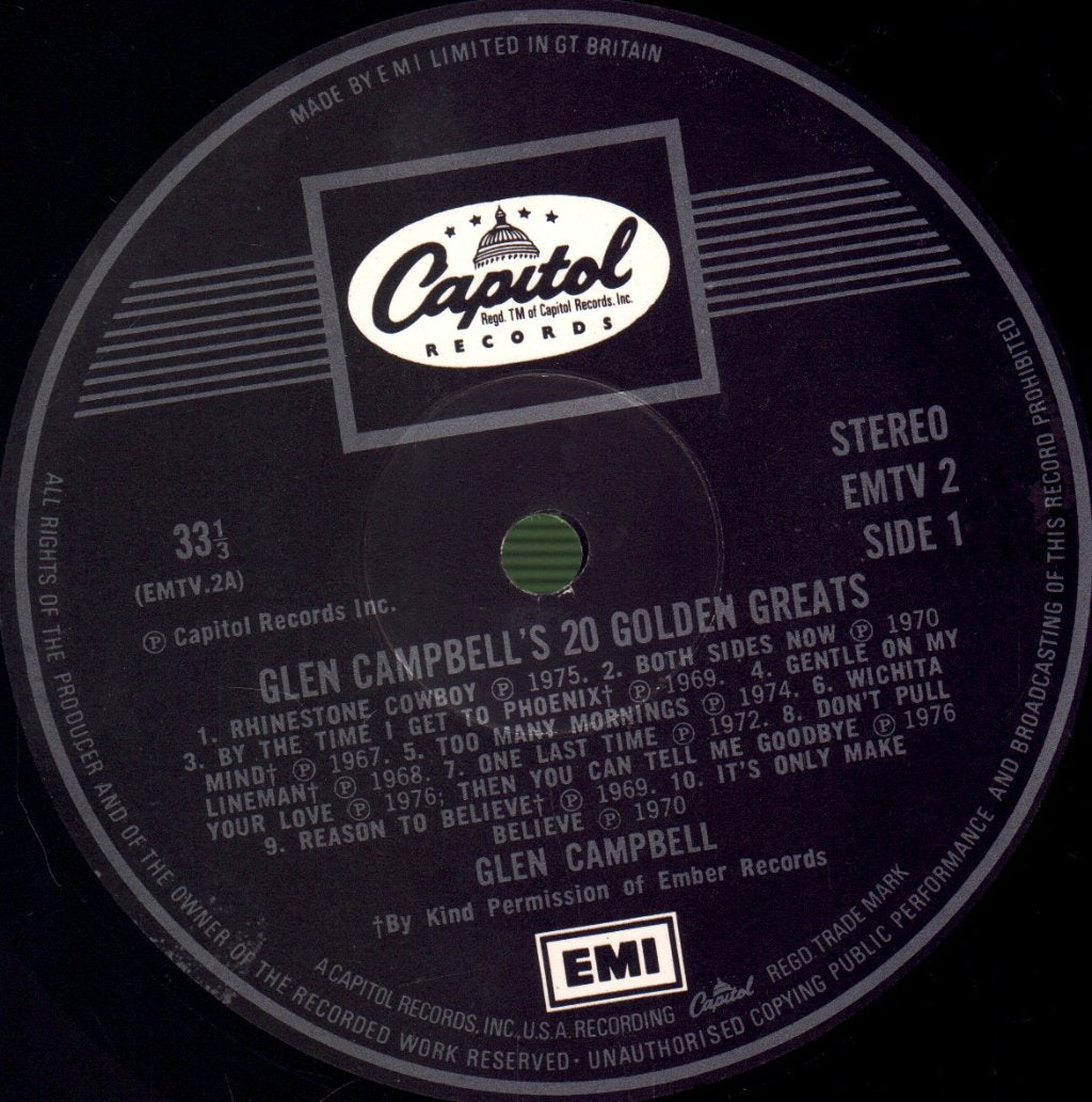 Glen Campbell - Twenty Golden Greats - Lp
