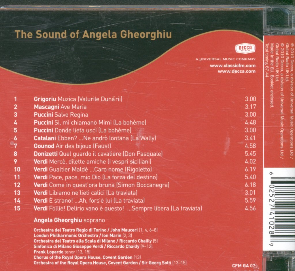 Angela Gheorghiu - Sound Of Angela Gheorghiu - Cd