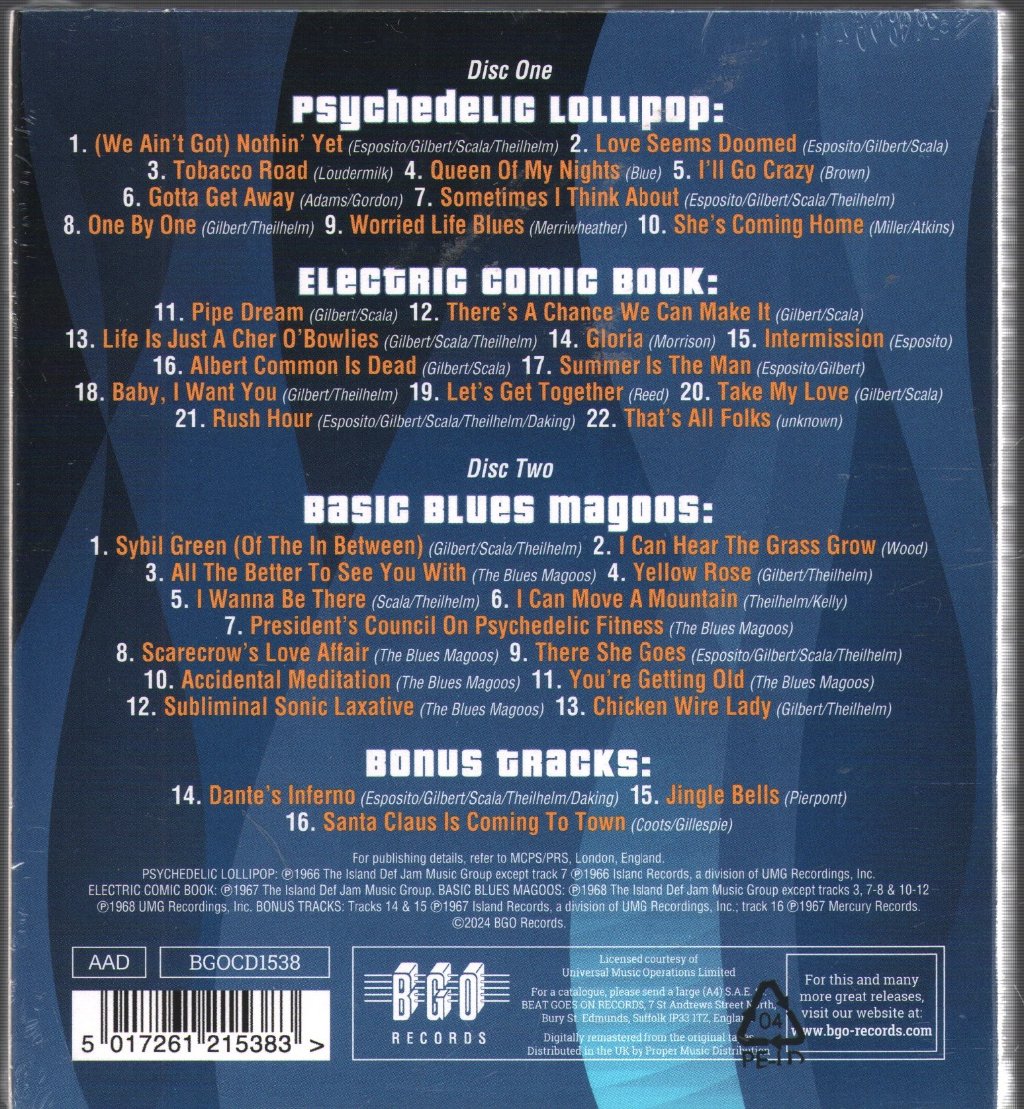 Blues Magoos - Psychedelic Lollipop / Electric Comic Book / Basic Blues Magoos Plus Bonus Tracks - Double Cd