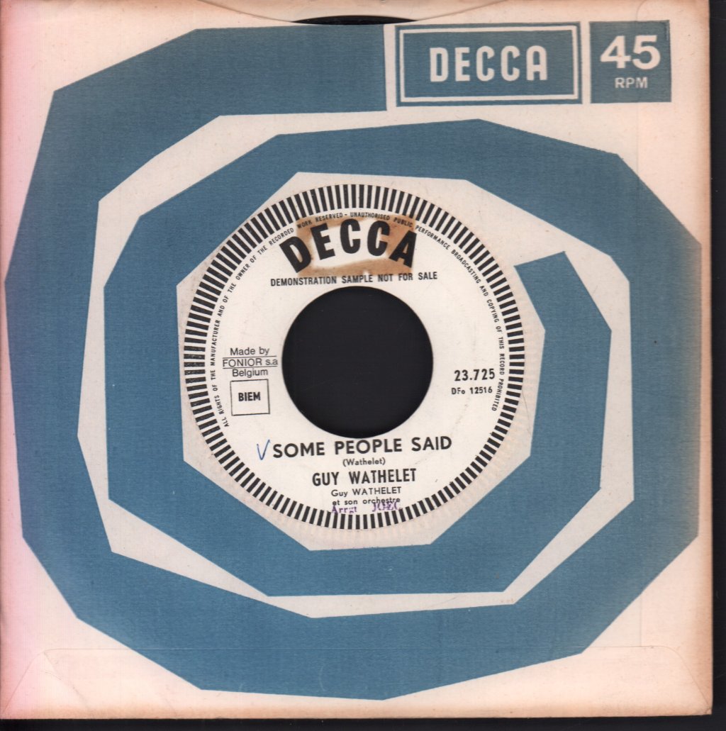 Guy Wathelet - I'm Sorry - 7 Inch