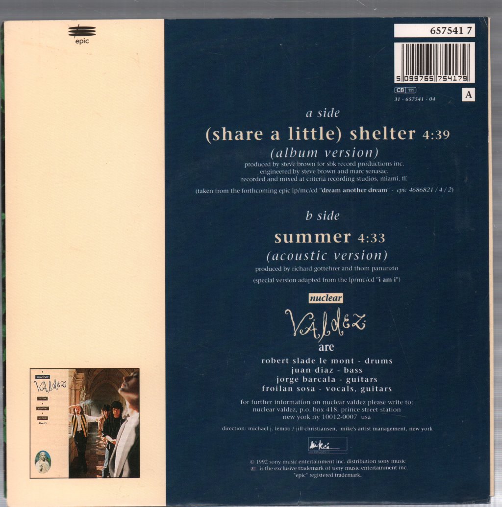 Nuclear Valdez - Share A Little Shelter - 7 Inch