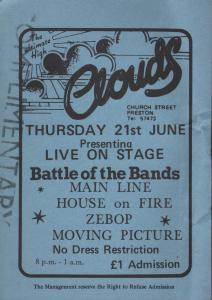 Battle Of The Bands - Clouds, Preston 21St June - Flyer