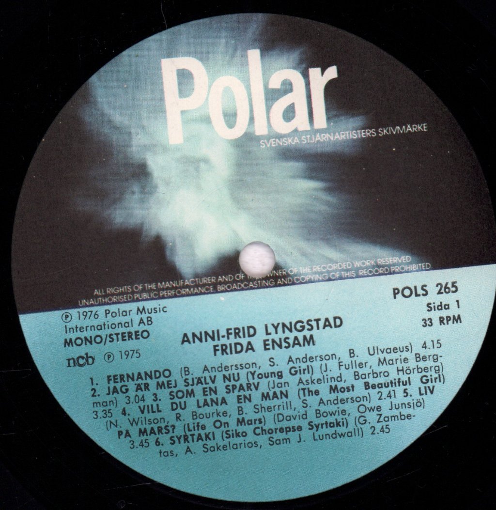 Anni Frid Lyngstad - Frida Ensam - Lp