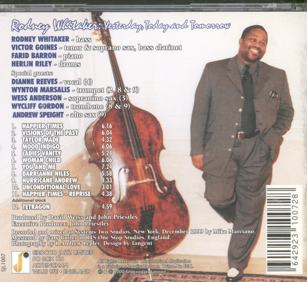 Rodney Whitaker - Yesterday, Today & Tomorrow - Cd