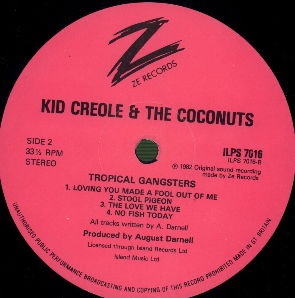 Kid Creole And The Coconuts - Tropical Gangsters - Lp