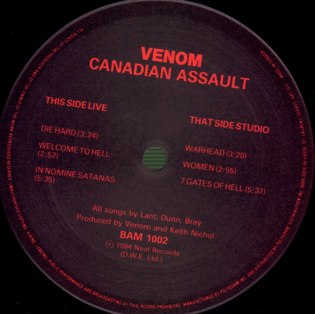 Venom - Canadian Assault - Lp