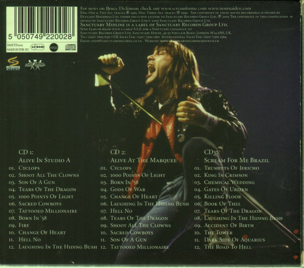 Bruce Dickinson - Alive (Alive In Studio A / Scream For Me Brazil) - Cd Set