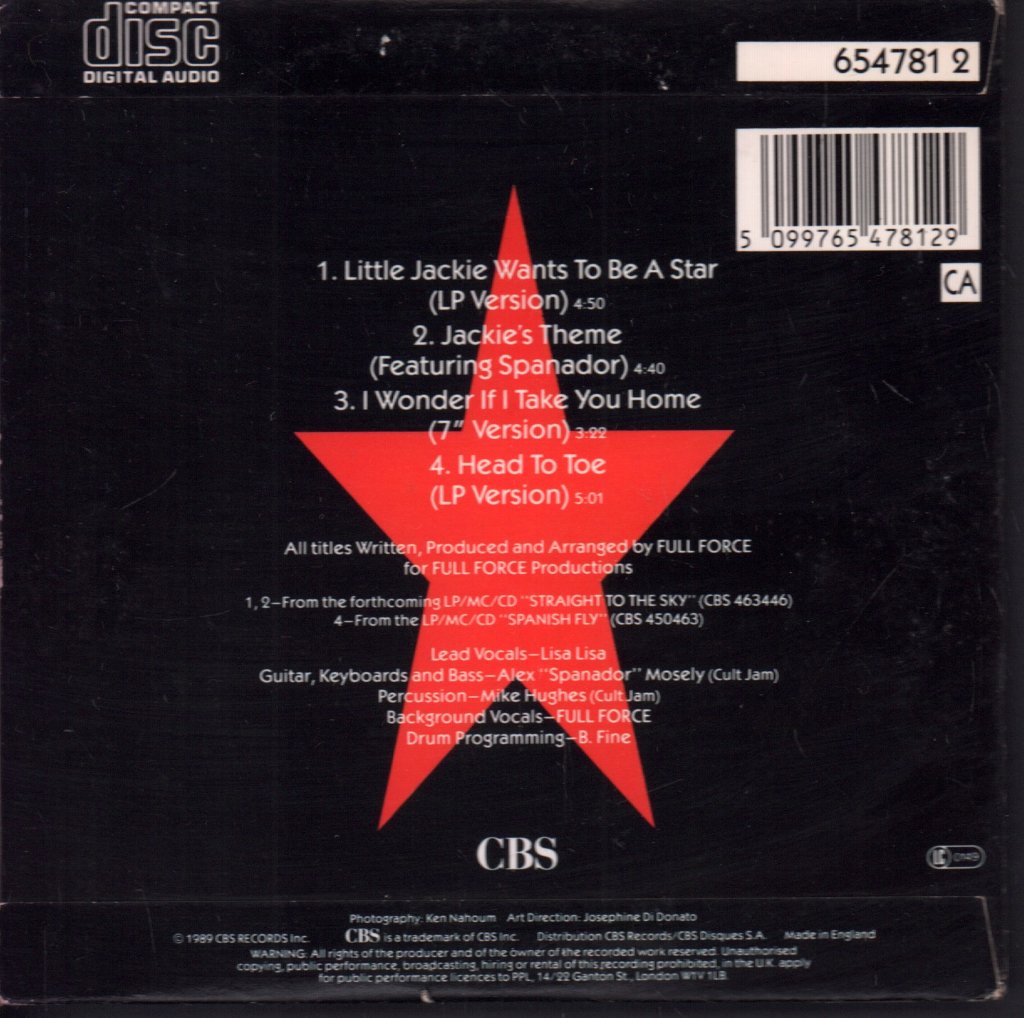 Lisa Lisa And Cult Jam - Little Jackie Wants To Be A Star - Cd