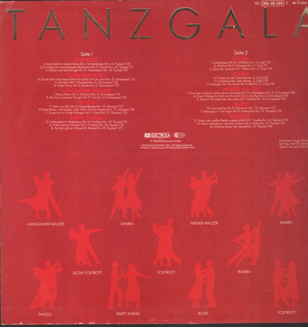 Hugo Strasser Und Sein Tanzorchester - Tanzgala - Lp