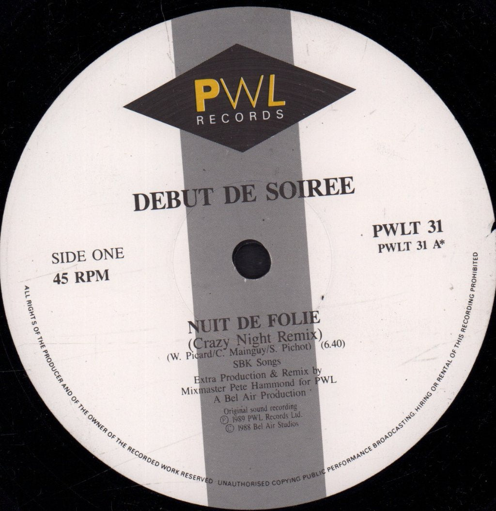 Debut De Soiree - Nuit De Folie - 12 Inch