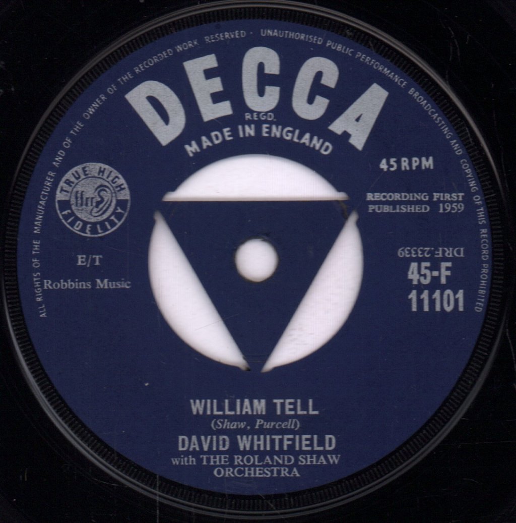 David Whitfield - Willingly - 7 Inch