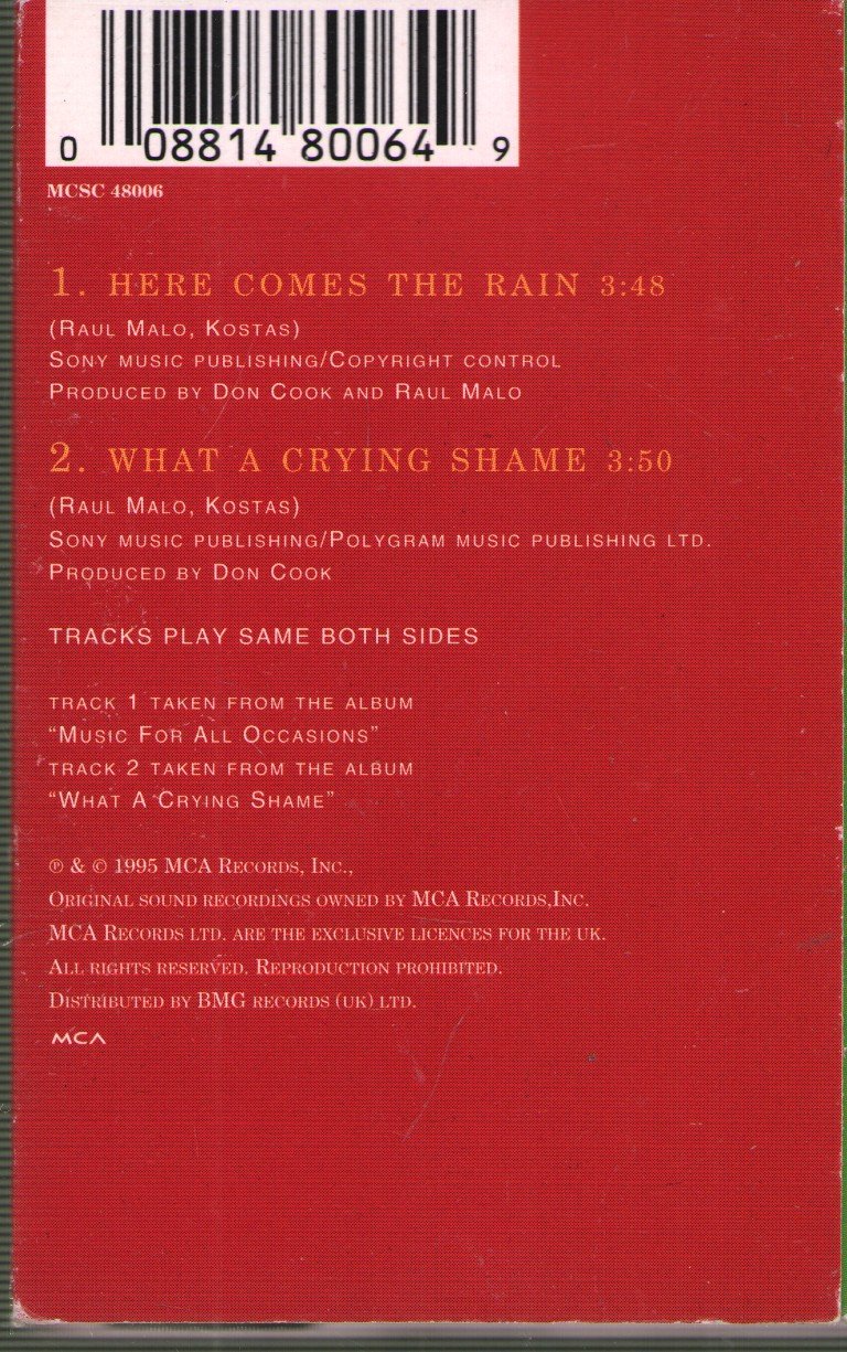 Mavericks - Here Comes The Rain - Cassette