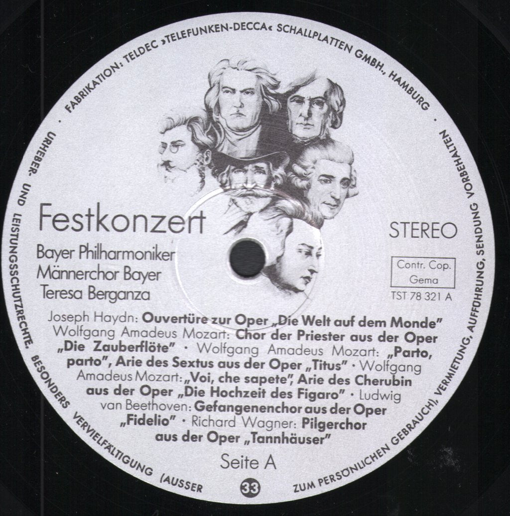 Bayer Philharmoniker / Mannerchor Bayer / Teresa Berganza - Festkonzert - Lp