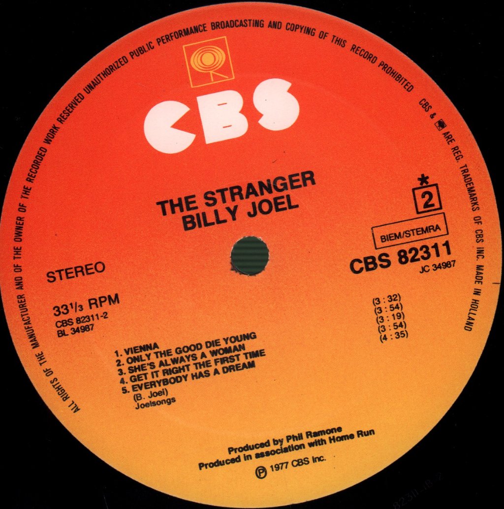 Billy Joel - Stranger - Lp