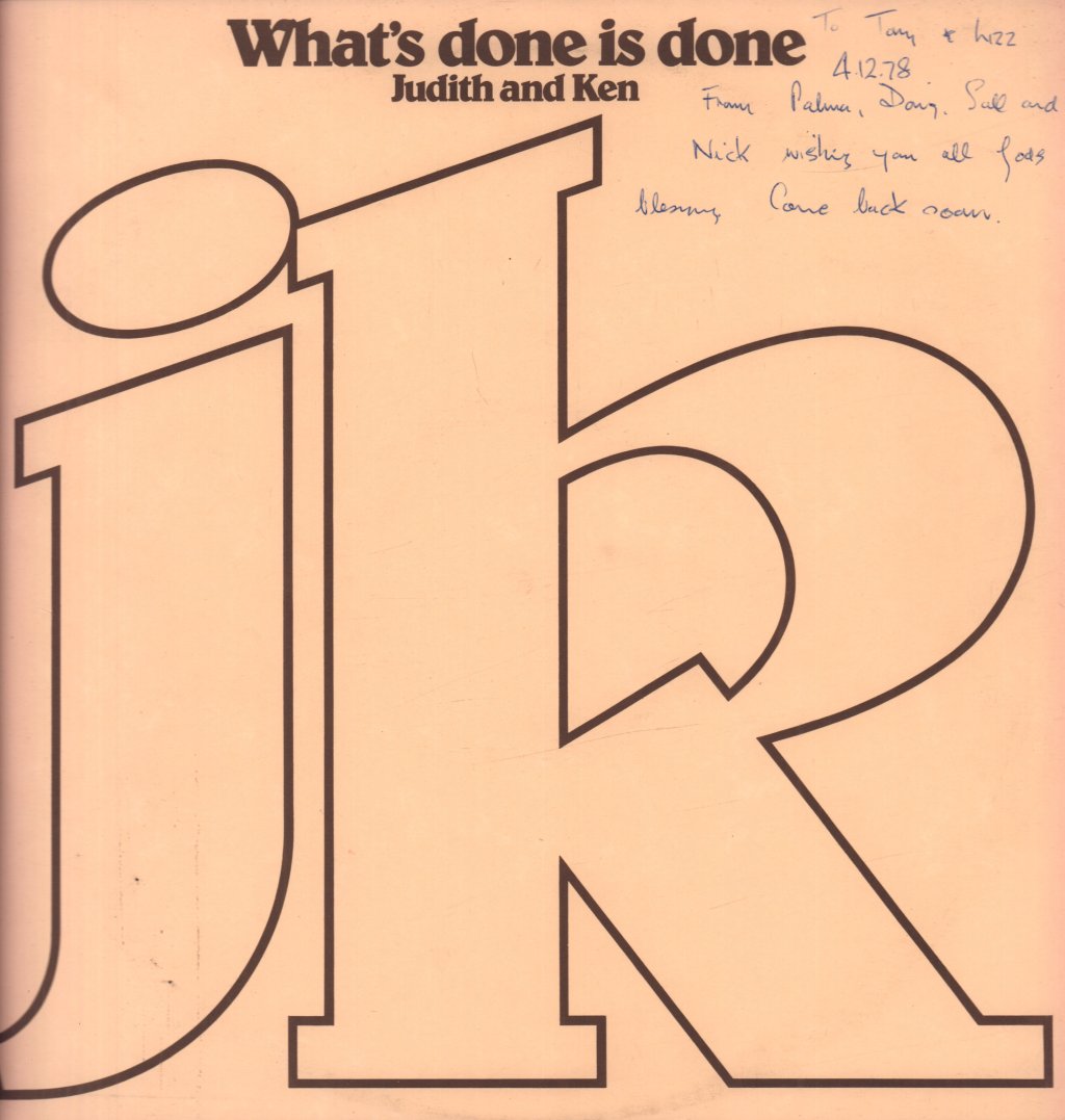 Judith And Ken - What's Done Is Done - Lp