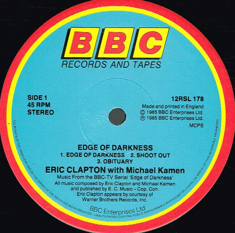 Eric Clapton - Edge Of Darkness - 12 Inch