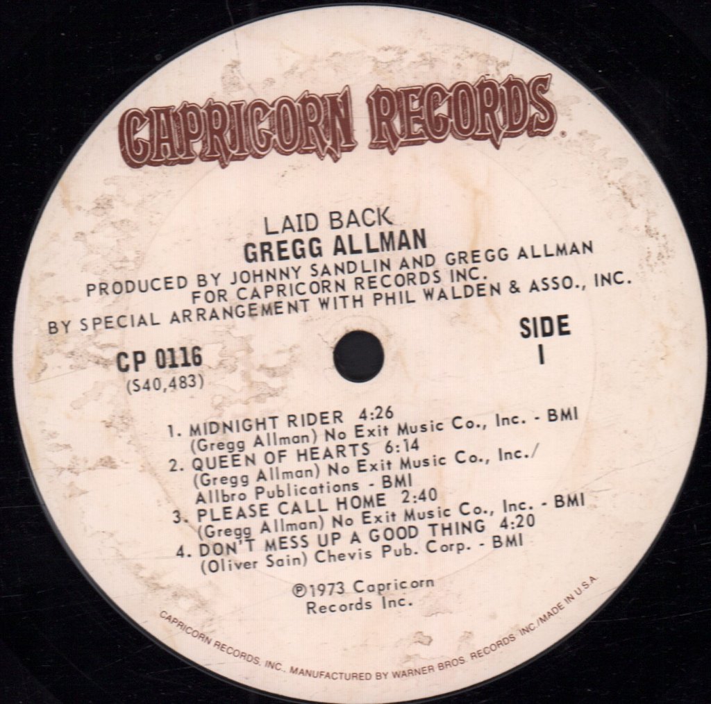 Gregg Allman - Laid Back - Lp