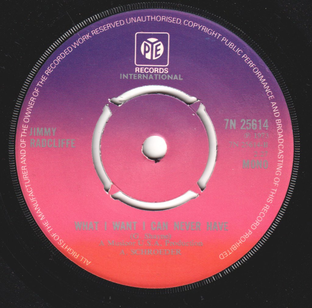 Jimmy Radcliffe - Long After Tonight Is All Over - 7 Inch