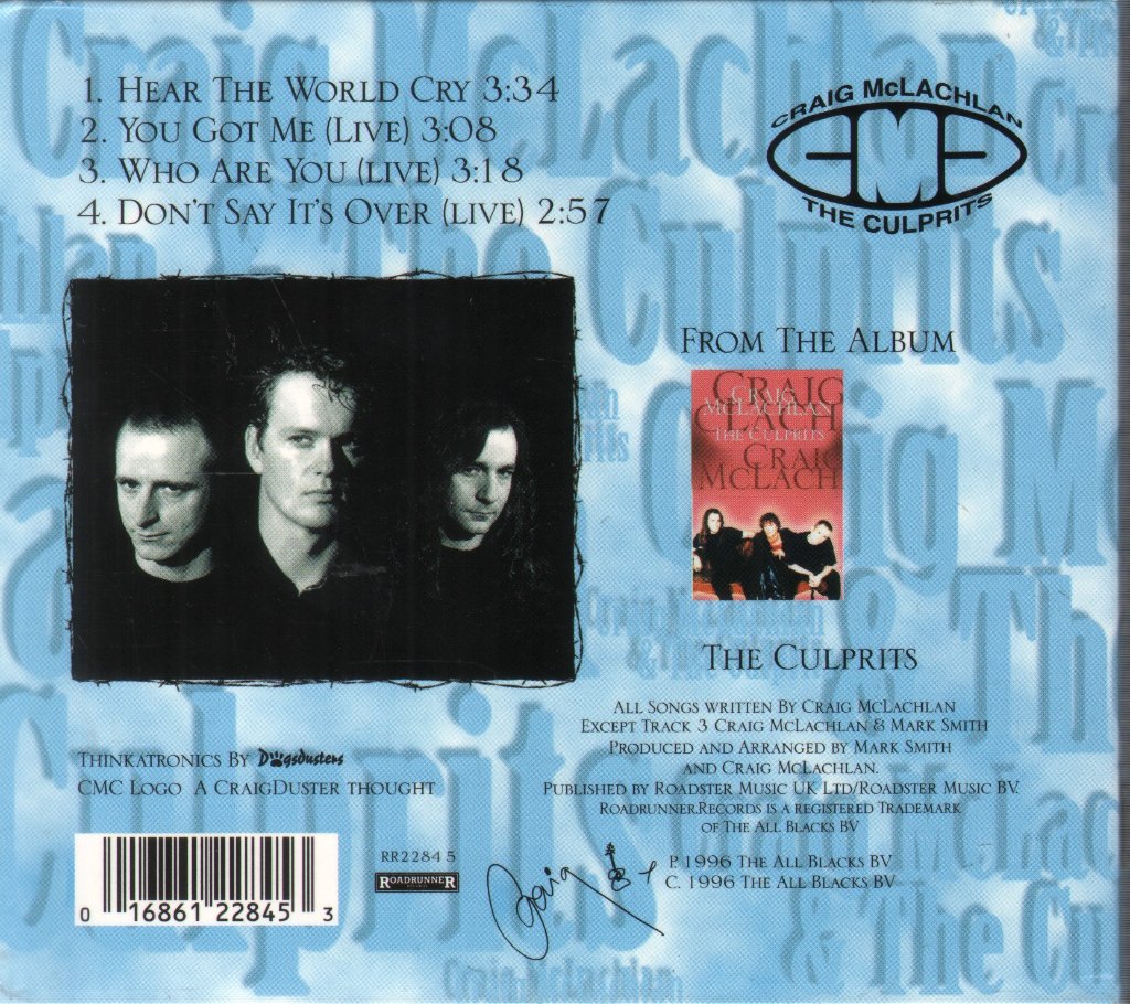 Craig Mclachlan And The Culprits - Hear The World Cry - Cd