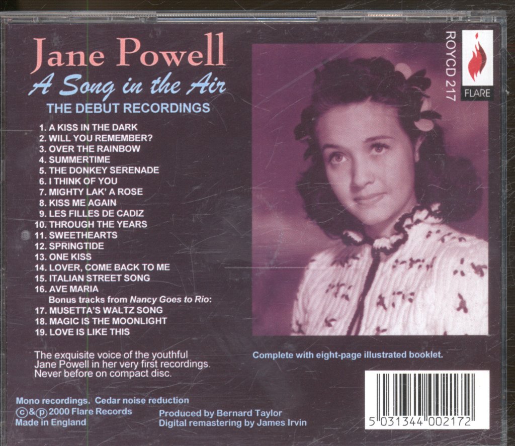 Jane Powell - A Song In The Air: The Debut Recordings - Cd