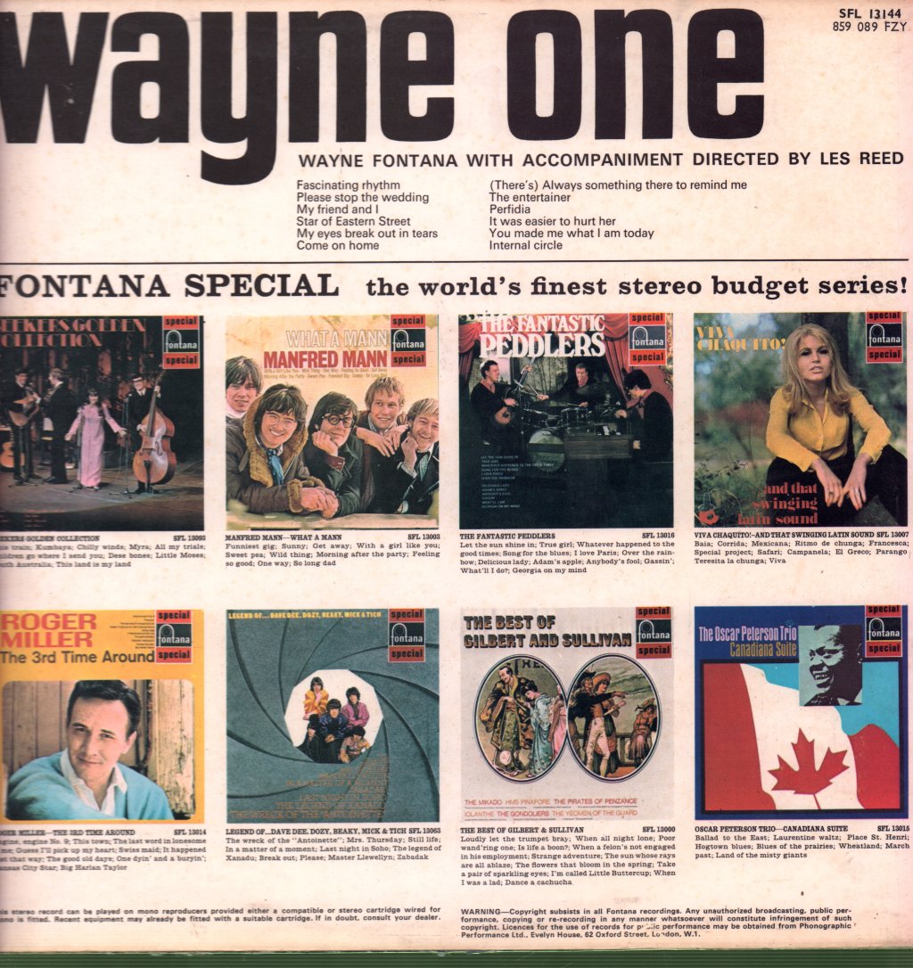Wayne Fontana - Wayne One - Lp