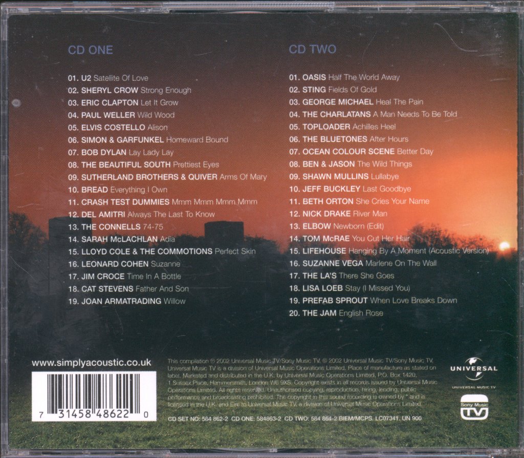 Various Artists - Simply Acoustic - Double Cd