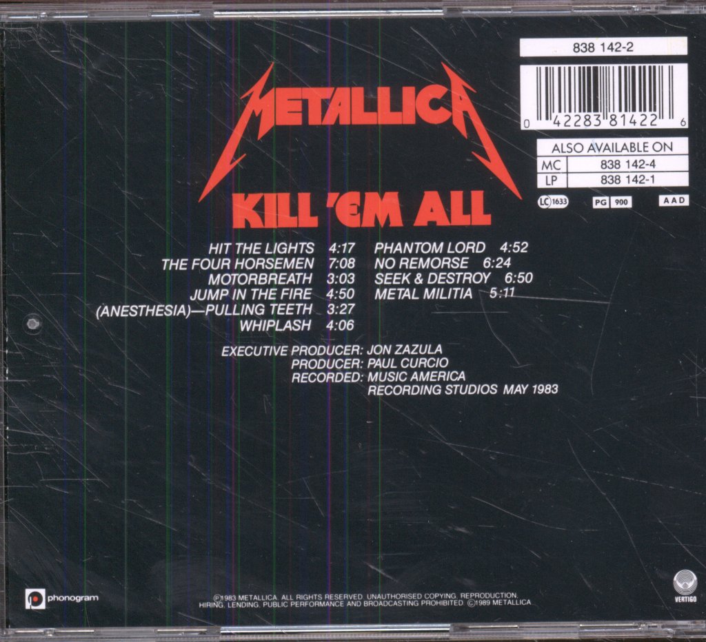 Metallica - Kill 'Em All - Cd