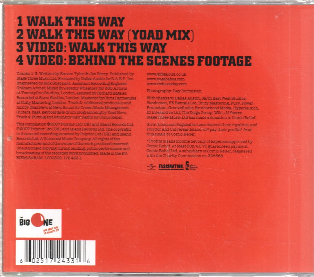 Sugababes Vs Girls Aloud - Walk This Way - Cd