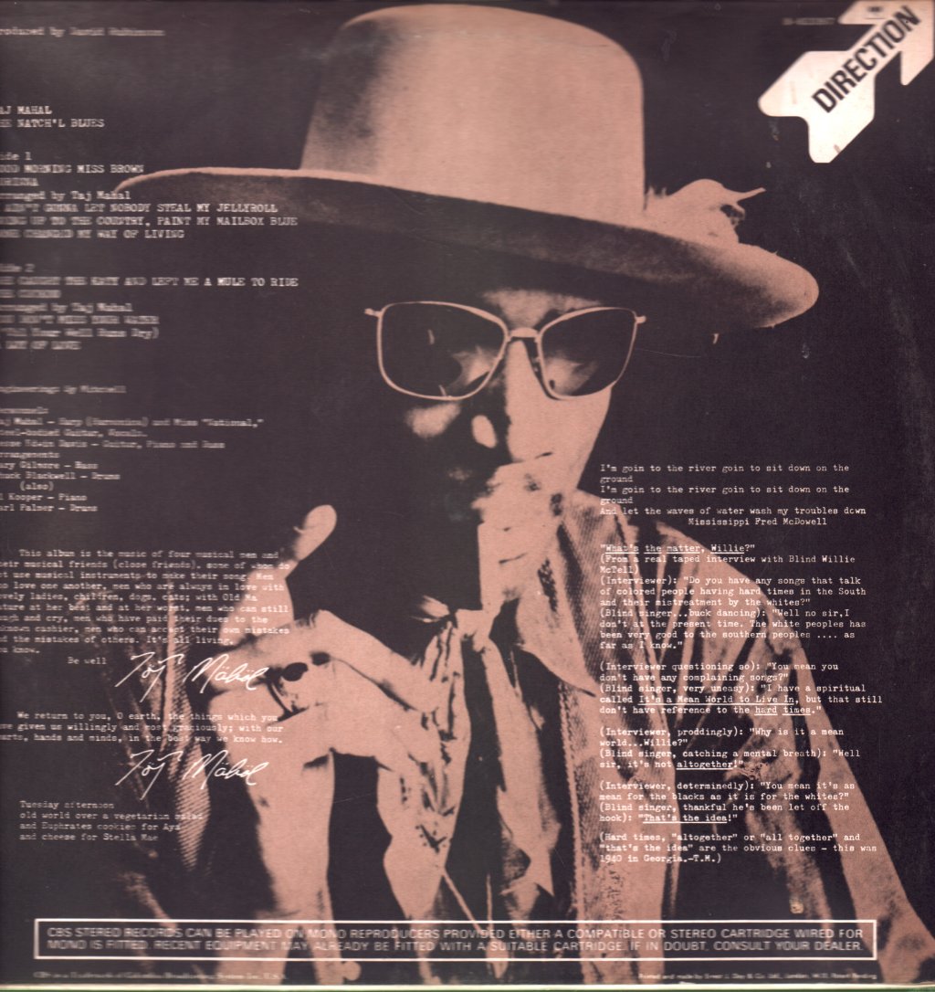 Taj Mahal - Natch'l Blues - Lp