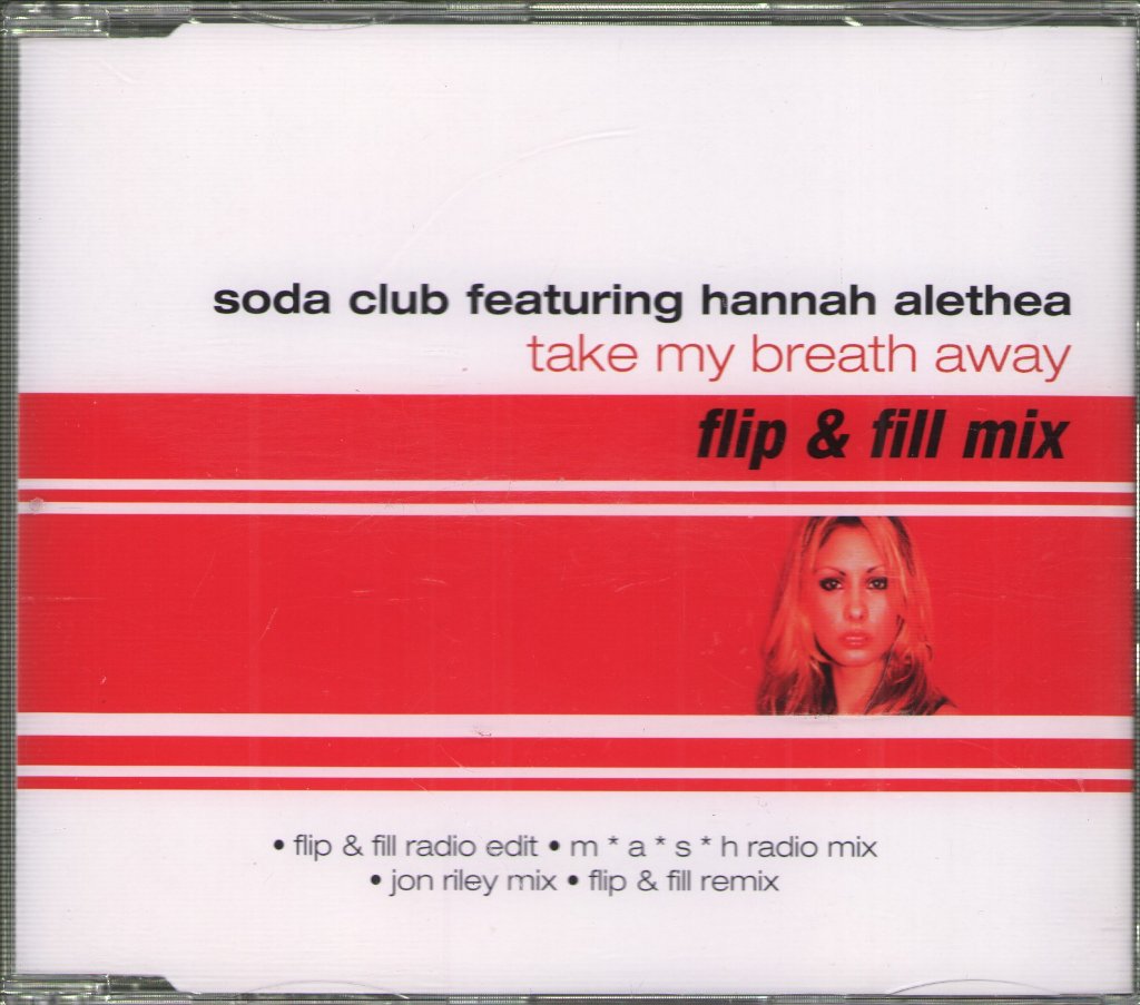 Soda Club Featuring Hannah Alethea - Take My Breath Away - Cd