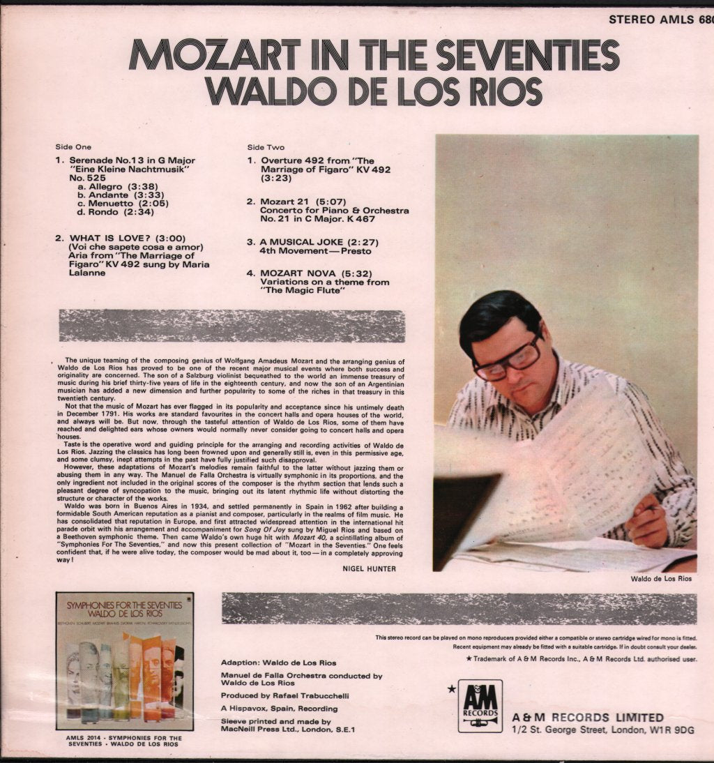 Waldo De Los Rios - Mozart In The Seventies - Lp