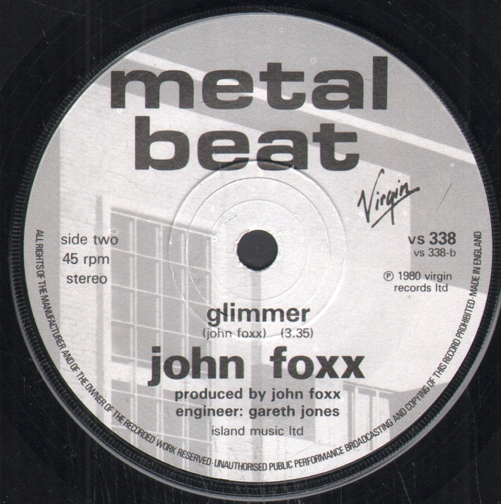 John Foxx - No One Driving - Double 7 Inch