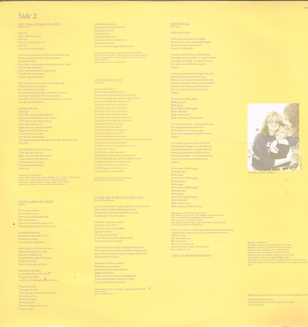 Elaine Paige - Queen Album - Lp