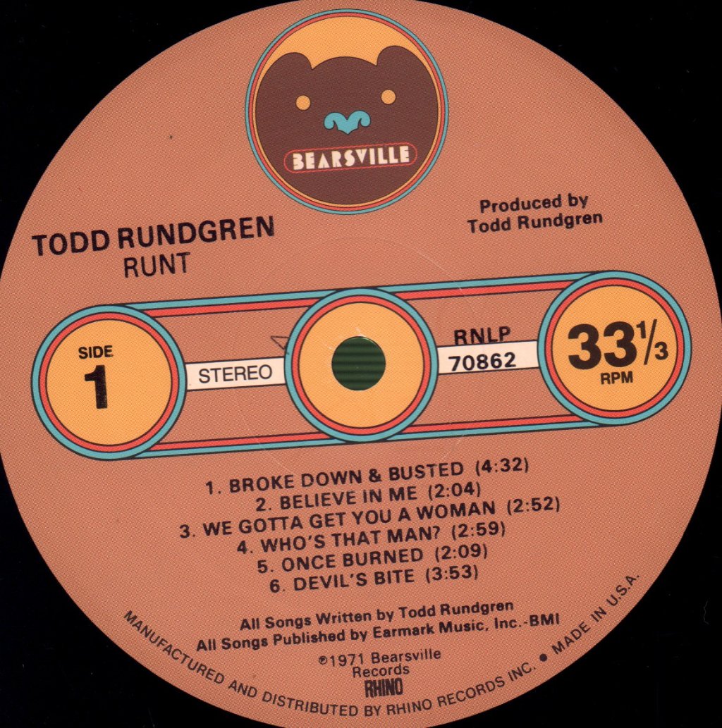 Todd Rundgren - Runt - Lp