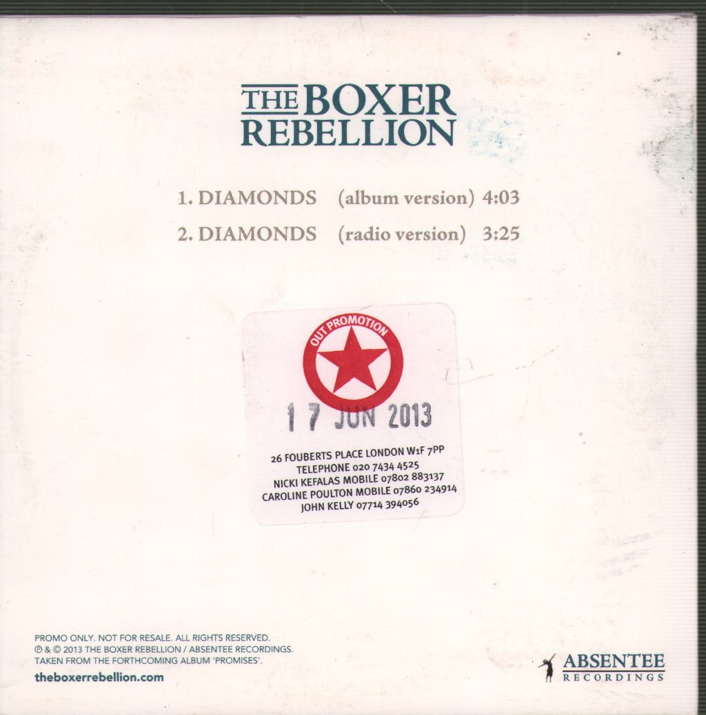 Boxer Rebellion - Diamonds - Cdr
