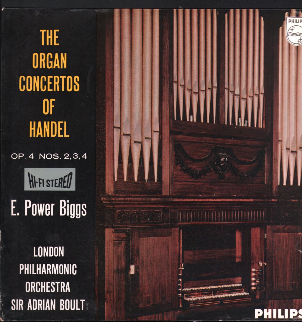 E. Power Biggs / Sir Adrian Boult / London Philharmonic Orchestra - Organ Concertos Of Handel (Op. 4 Nos. 2, 3, 4) - Lp
