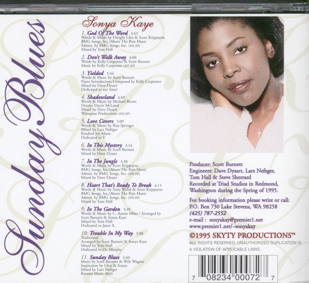 Sonya Kaye - Sunday Blues - Cd