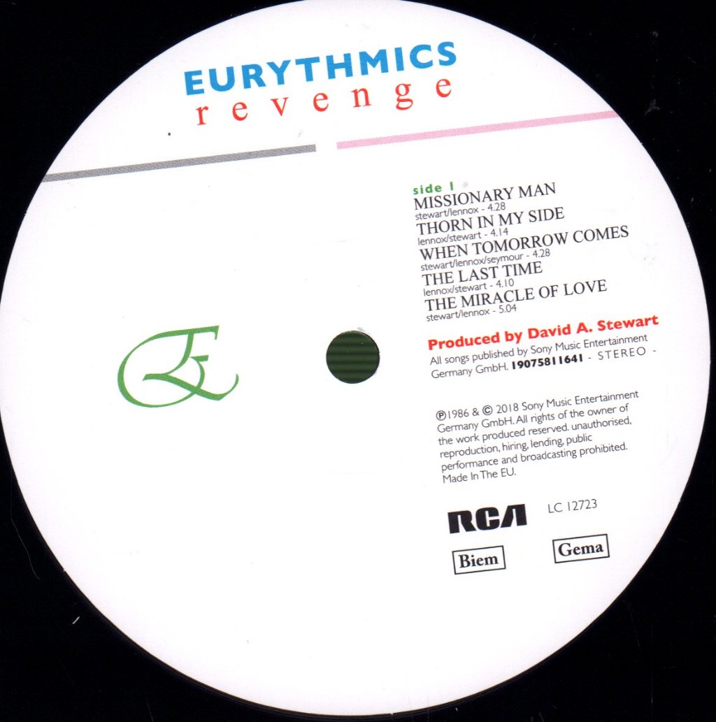 Eurythmics - Revenge - Lp