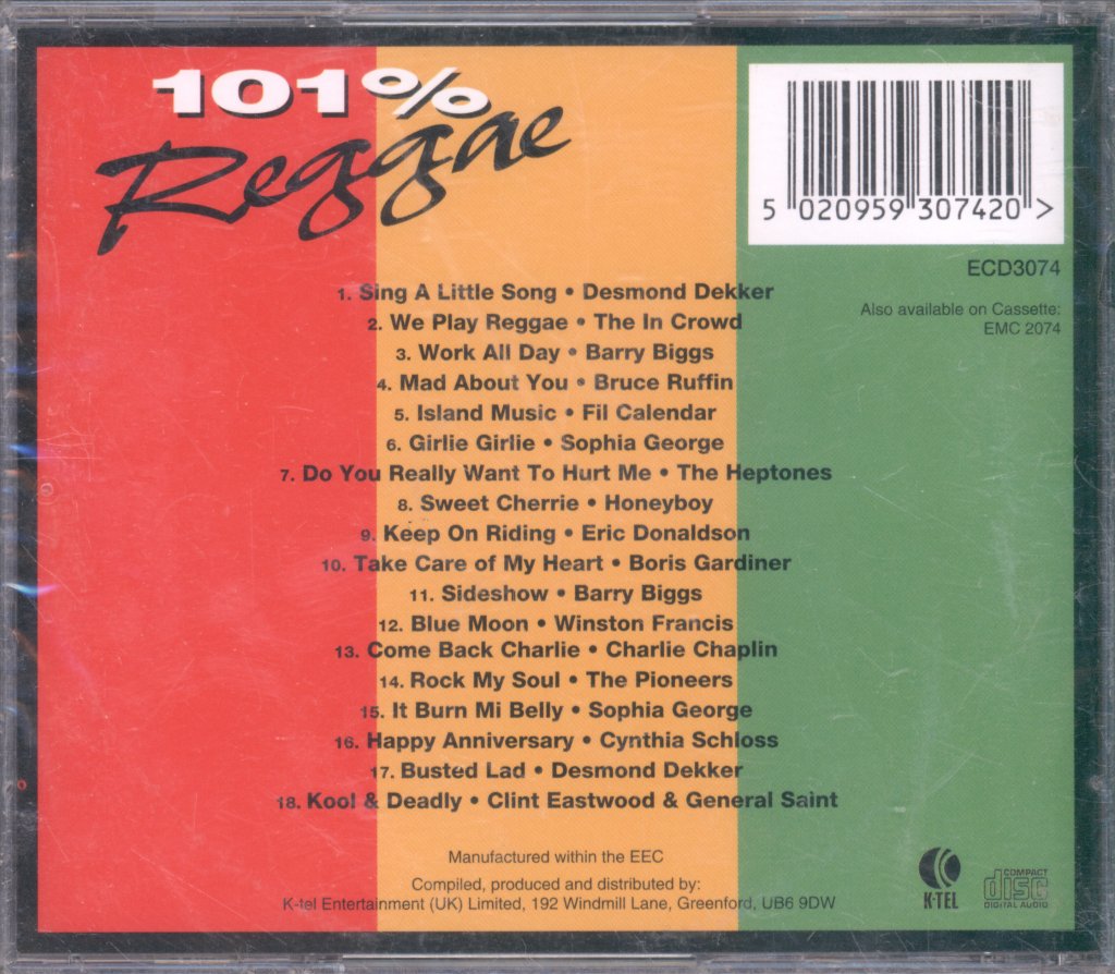 Various Artists - 101% Reggae - Cd